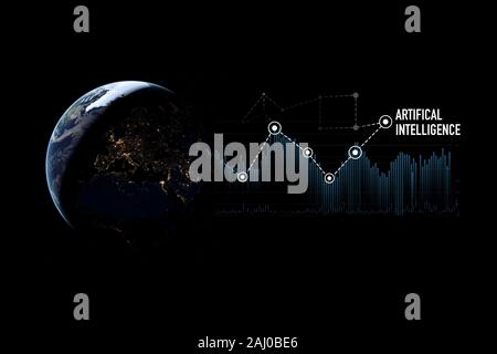 Artificial inteliigence AI concept illustration Stock Photo