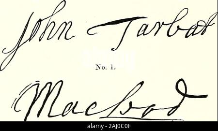 The earls of Cromartie; their kindred, country, and correspondence . No. 3. 1. Anna Sinclair, Viscountess of Tarbat. 2. Margaret Countess of Wemyss [Countess of Croniartie]. 3. Margaret Countess of Wemyss and Viscountess of Tarbat, 1702. 520 SIGNATURES OF MASTER OF TARBAT, LORD MACLEOD, ETC.. No. 2. Stock Photo