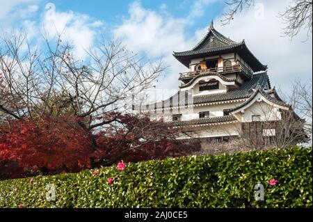 INUYAMA, JAPAN - NOV 24, 2016 - Autumn at Inuyama Castle, Aichi Prefecture, Japan. Inuyama is one of only twelve original castles in Japan. Stock Photo