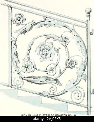 The earls of Cromartie; their kindred, country, and correspondence . IRON RAILING IN STAIR OF ROYSTON HOUSE. Stock Photo