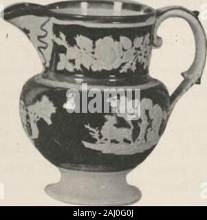Illustrated catalogue of the valuable private collection of beautiful old English china and lustre ware including a remarkable series of tea sets, historical blue and white plates and platters and early English, French and Bohemian glass [electronic resource] : formed by the connoisseur, the late Mr Charles Wiley of East Orange, New Jersey : to be sold at unrestricted public sale at the American Art Galleries, Madison Square South, on the afternoons herein stated . 293—Staffordshire Listred Ware Iitoher Earl// Nineteenth Cent in//Sloping sides, curved spout and looped handle. Investedwitli a w Stock Photo