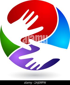 hand logo Stock Photo