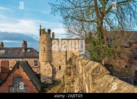 YORK ENGLAND WALLS AND THE TOWER OF THE MICKLEGATE BAR Stock Photo