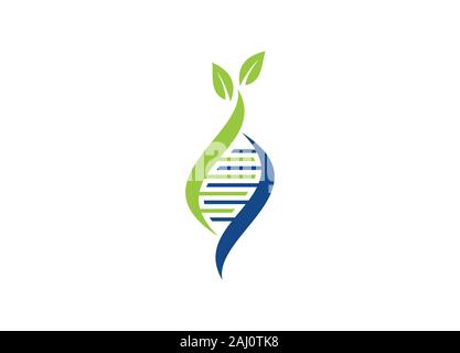 DNA vector logo design template. Genetics Vector Design Stock Vector