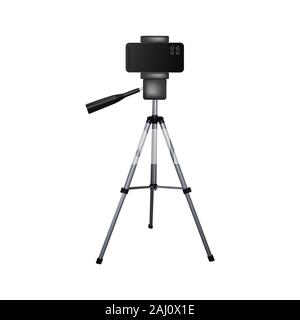 A tripod for a smartphone. Vector illustration. Photo and video equipment. Stock Vector