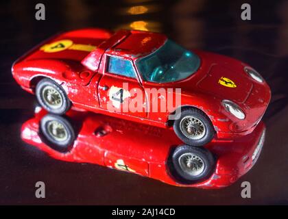 A 1960s Corgi Toys Ferrari ‘Berlinetta’ 250 Le Mans Racing Car. Stock Photo