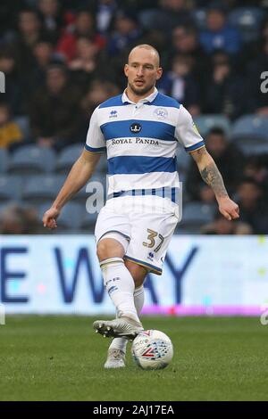 London, UK. 01st Jan, 2020. Toni Leistner of QPR in action during the EFL Sky Bet Championship match between Queens Park Rangers and Cardiff City at The Kiyan Prince Foundation Stadium, London, England on 1 January 2020. Photo by Ken Sparks. Editorial use only, license required for commercial use. No use in betting, games or a single club/league/player publications. Credit: UK Sports Pics Ltd/Alamy Live News Stock Photo