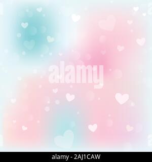 Valentines background. Abstract hearts bokeh as background Valentine day Stock Vector