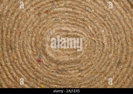 Close up detail of a spiral of coarse felt material Stock Photo