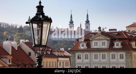 View to the Strahov Monastery, Prague, Bohemia, Czech Republic, Europe Stock Photo