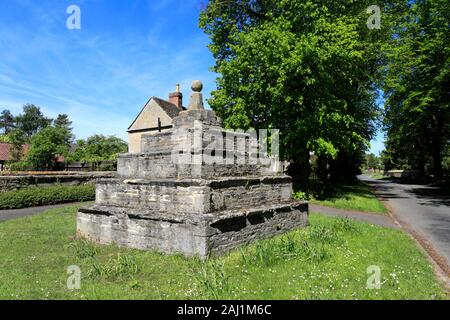 The village cross, Bainton village, Cambridgeshire, England UK Stock Photo