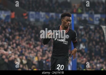 1st January 2020, American Express Community Stadium, Brighton and Hove, England; Premier League, Brighton and Hove Albion v Chelsea :Callum Hudson-Odoi (20) of Chelsea FC  Credit: Phil Westlake/News Images Stock Photo