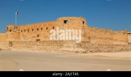 View of the old Arad Fort, in Manama, Muharraq, Bahrain. Stock Photo