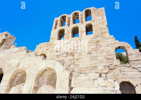 Odeon of Herodes Atticus at South Slope of Acropolis, Athens, Greece, Europe Stock Photo