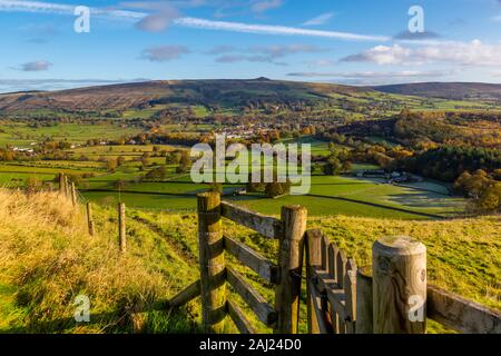 View of Hope in the Hope Valley, Derbyshire, Peak District National Park, England, United Kingdom, Europe Stock Photo