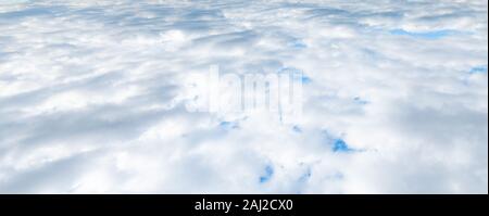 Beautiful blue sky with many clouds Stock Photo