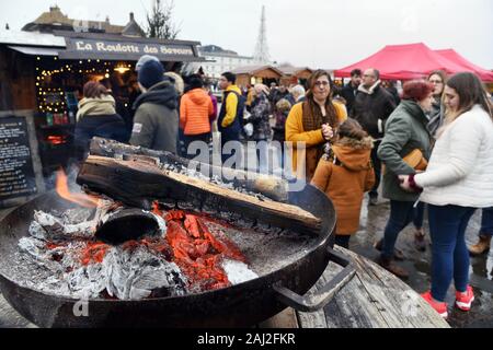 Christmas market in Honfleur - Calvados - France Stock Photo