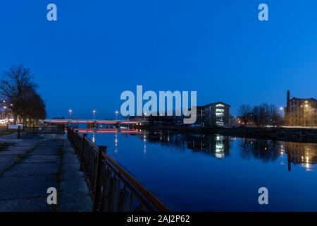 Evening time in Liepaja city center, Latvia. Stock Photo