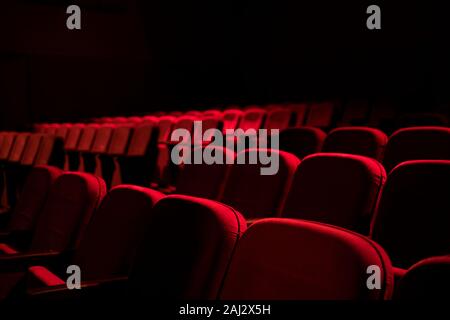 Cinema / theater red seats background Stock Photo