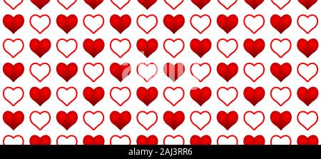 Seamless pattern of the valentine's day abstract heart icon Stock Vector