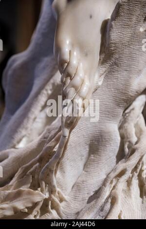 Daphne metamorphosis, detail of Apollo and Daphne sculpture hands, Gian
