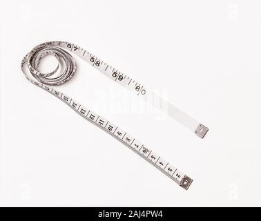 the flexible measuring tape, isolated Stock Photo
