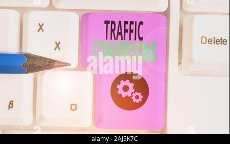 Handwriting text writing Traffic Conversions. Conceptual photo visitor who has been converted into a client or customer Stock Photo