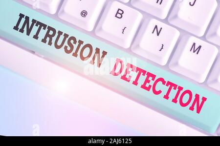 Handwriting text writing Intrusion Detection. Conceptual photo monitors a network or systems for malicious activity Stock Photo