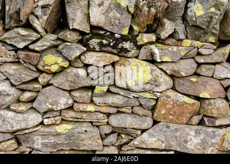 Drystone wall at Nant Ffrancon, Snowdonia, North Wales Stock Photo