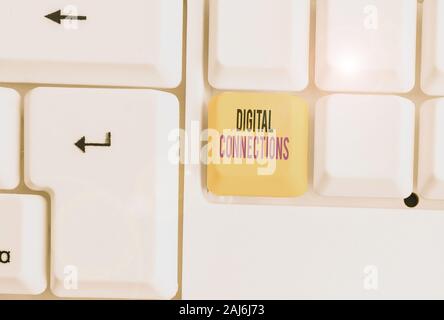 Word writing text Digital Connections. Business photo showcasing the online way to explore and build relationships Stock Photo