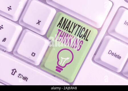 Text sign showing Analytical Thinking. Business photo text break down complex problems into simple components Stock Photo