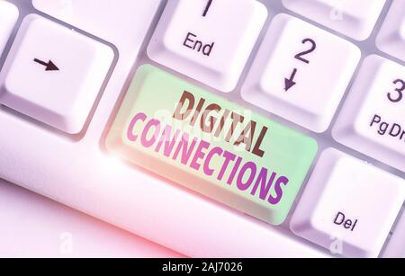 Word writing text Digital Connections. Business photo showcasing the online way to explore and build relationships Stock Photo