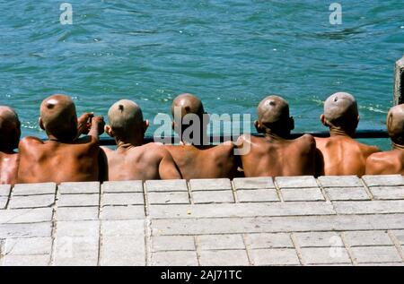 Initiation ceremony for new sadhus only take place during Kumbha Mela Stock Photo