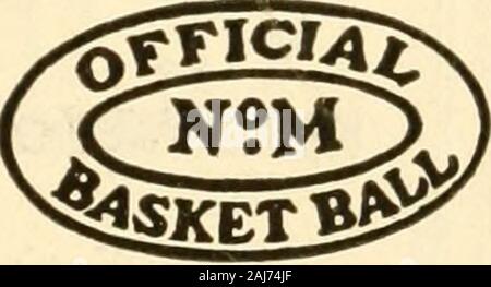 Spalding's how to play foot ball; . The Spalding ^OfficialBasket Ball Officially adopted and must be used in all match games.The cover is made in eight sections, with capless endsand of the finest and most carefully selected pebble grainleather The bladder is made specially for this ball, ofextra quality Para rubber. Each ball packed, complete,in sealed bo.x, and guaranteed perfect in every detail. No. M. Official Basket Ball. $5.00 Extracts From Official Rule Book RULE II.—BALL Sec. 3. The ball made by A. G. SPALDING & BROS. shall be the official ball.   Official balls will be stamped as here Stock Photo