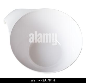 Empty plate for soup isolated on white background Stock Photo