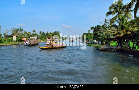 Backwaters of Kerala Stock Photo