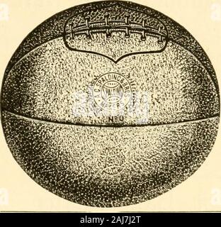 Spalding's how to play foot ball; . The material and workmanship are of the highestquality and fully guaranteed. Each ball is packedcomplete with a pure Para rubber guaranteed bladder,a foot ball inflater, rawhide lace and a lacing needle insealed box, and contents guaranteed perfect if sealis unbroken. No. K. Official Gaelic Foot Ball, $5.00 Send for Spaldings handsomely illustrated catalogue. Mailedfree to any address. A. C. SPALDING & BROS. New York Chicago Philadelphia San Francisco Boston Baltimore Buffalo Kansas City St. Louis Minneapolis Denver Montreal, Can. London, England Association Stock Photo