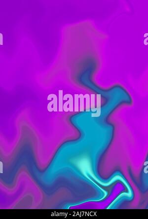 Abstract neon glowing background with wavy luminating waves on purple Stock Photo