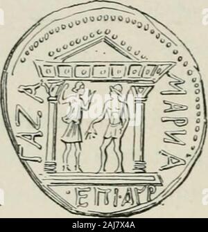 History of Rome and of the Roman people, from its origin to the Invasion of the Barbarians; . Coin ofScythopolis. The son of the friend of Caligula and Claudius. At the death of his father he hadreceived only a tetrarchy. Afterwards the Romans permitted him to assume the title of king. Agrippa, however, sent them 3.000 soldiers. Astarte standing: bronze money of Nero, struck at Cœsarea. bearing the inscription.Caesarea, near the harbour of Augustus. Herod, who had built this city in honour ofAugustus, had con.structed there a harbour as large aa that of the Pir^us, and protectedagainst the vio Stock Photo