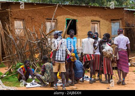 Banna people, Omo valley, Naciones, Ethiopia, Africa Stock Photo