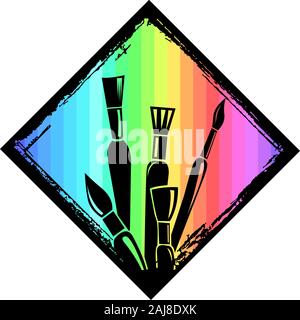 art palette logo Stock Photo