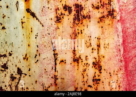 Texture of a metal wall with cracks and scratches which can be used as a background Stock Photo