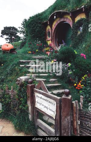 Hobbiton, Lord of the Rings, New Zealand, North Island, Matamata Stock Photo