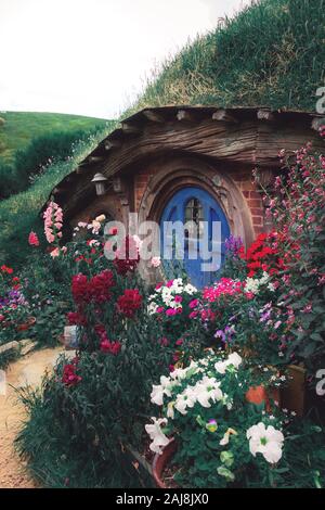 Hobbiton, Lord of the Rings, New Zealand, North Island, Matamata Stock Photo