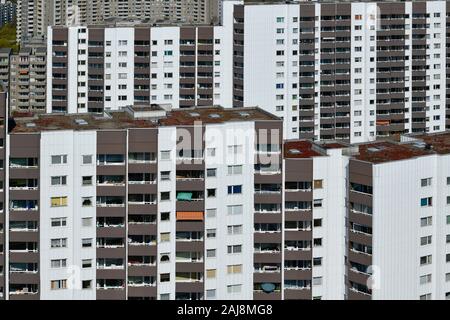 Hochhäuser, Lipschitzallee, Gropiusstadt, Neukölln, Berlin, Deutschland Stock Photo