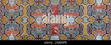 PARMA, ITALY - APRIL 15, 2018: The stone geometrical mosaic (Pietra Dura) on the side altar in church  Chiesa di Santa Cristina. Stock Photo