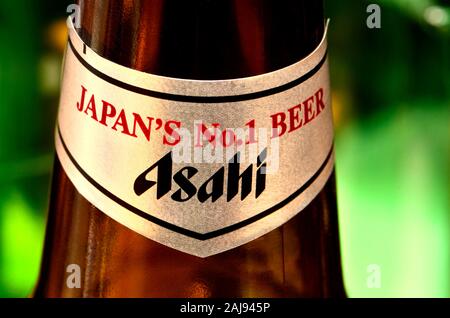 Beer bottle - Asahi (Japan) Stock Photo