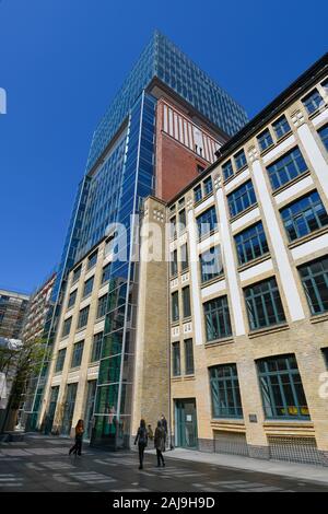 Narva-Turm, Rotherstraße, Oberbaumcity, Friedrichshain, Berlin, Deutschland Stock Photo