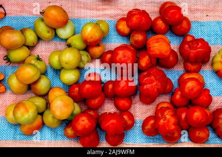 Vegetables sold at a ouagadougou market, burkina faso Stock Photo