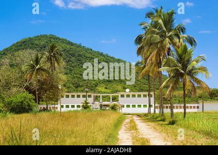 Old prison at Dois Rios village in Ilha Grande, Rio de Janeiro, Brazil, now a museum and popular tourist attraction. Stock Photo